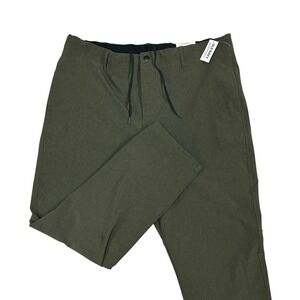 Old Navy Tapered Stretch‎ Tech Pants Men's XL Green Drawstring 29" Inseam New
